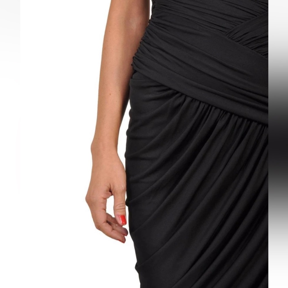 Halston Heritage Draped & Ruched One Shoulder Dress - Picture 5 of 8